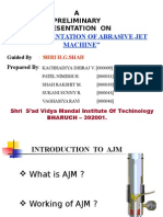 INSTRUMENTATION OF ABRASIVE JET MACHINE