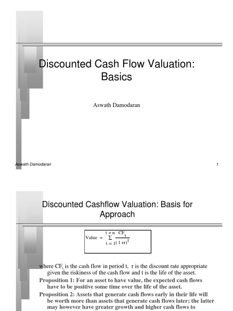 Damodaran's DCF Valuation Guide | PDF | Discounted Cash Flow | Cost Of ...