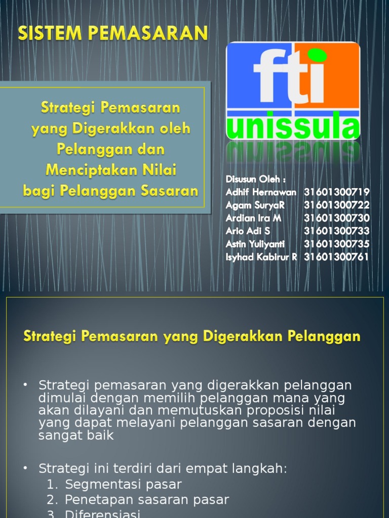 Gambar Strategi Pemasaran oleh Pelanggan