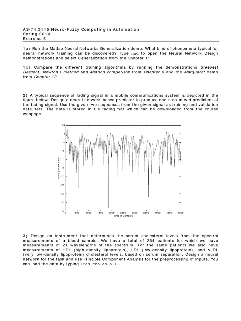 Neuro-Fuzzy Computing Exercises in MATLAB | PDF