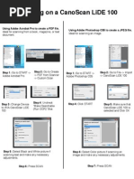 Scanning On A Canoscan Lide 100