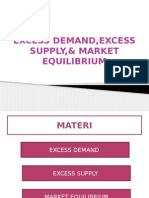 Excess Demand, Excess Supply, & Market Equilibrium