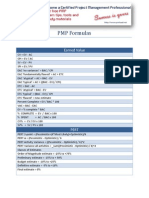 PMP Formulas