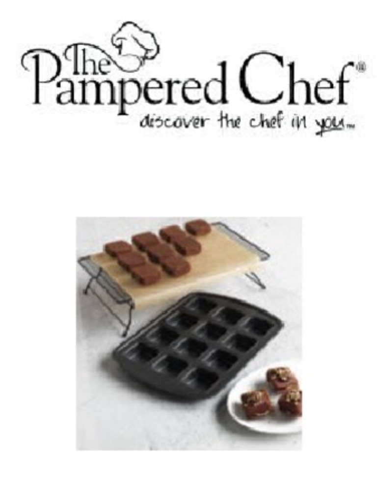 Pampered Chef 1544 Brownie Pan Baking Sheet Nonstick Dessert, 12