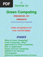 Green Computing: A Seminar On