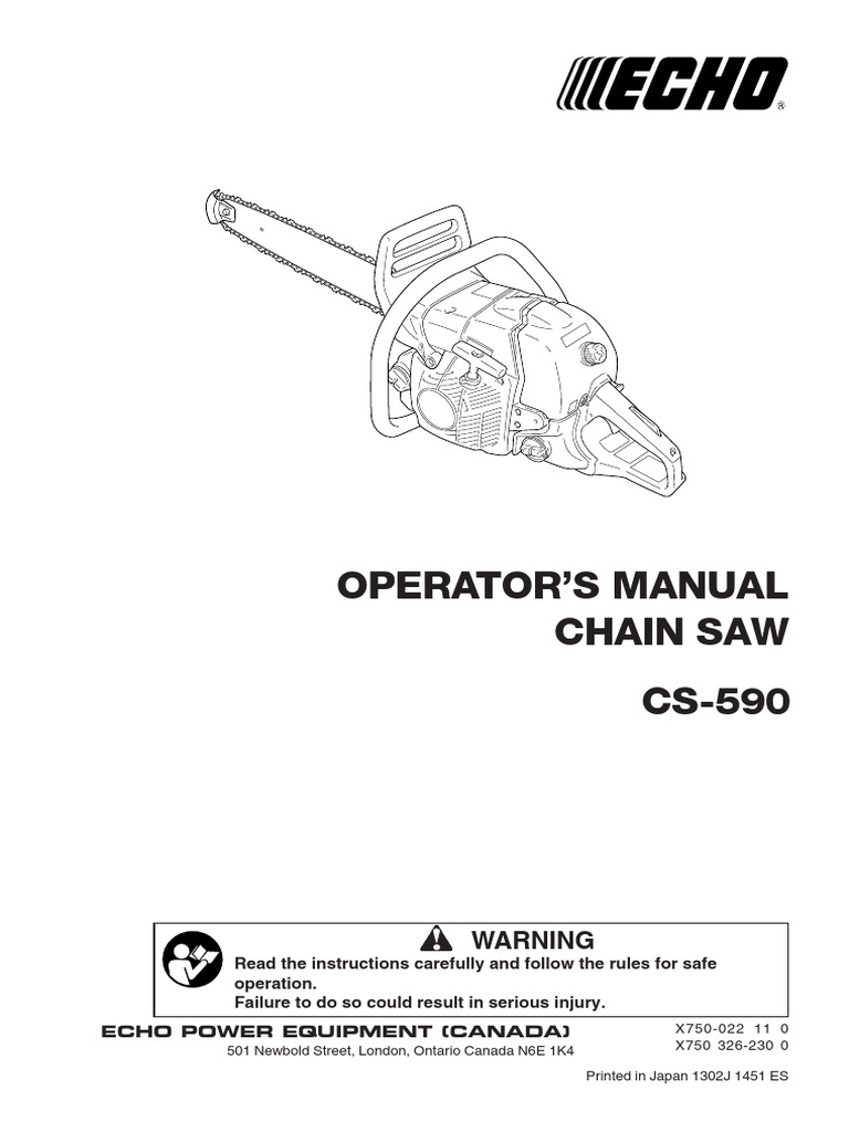 Echo Cs 590 Owners Manual PDF Carburetor Gasoline