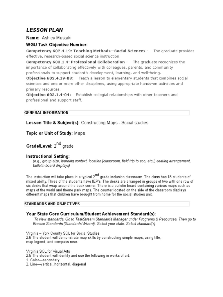 Social Studies Lesson Plan - Revised | PDF | Classroom | Lesson Plan