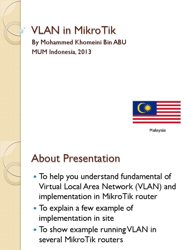 MikroTik VLAN Configuration Guide | PDF | Networking Standards ...
