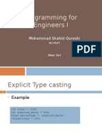 Programming For Engineers I: Mohammad Shahid Qureshi