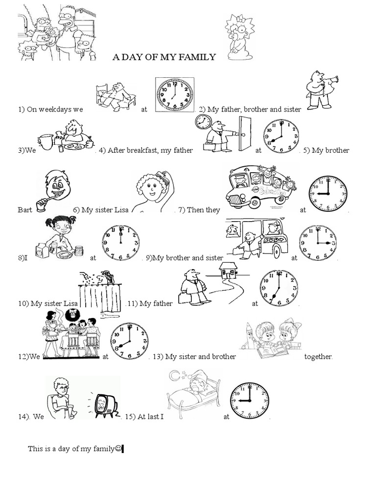 Present Simple - Daily Routine | PDF | Language Arts & Discipline