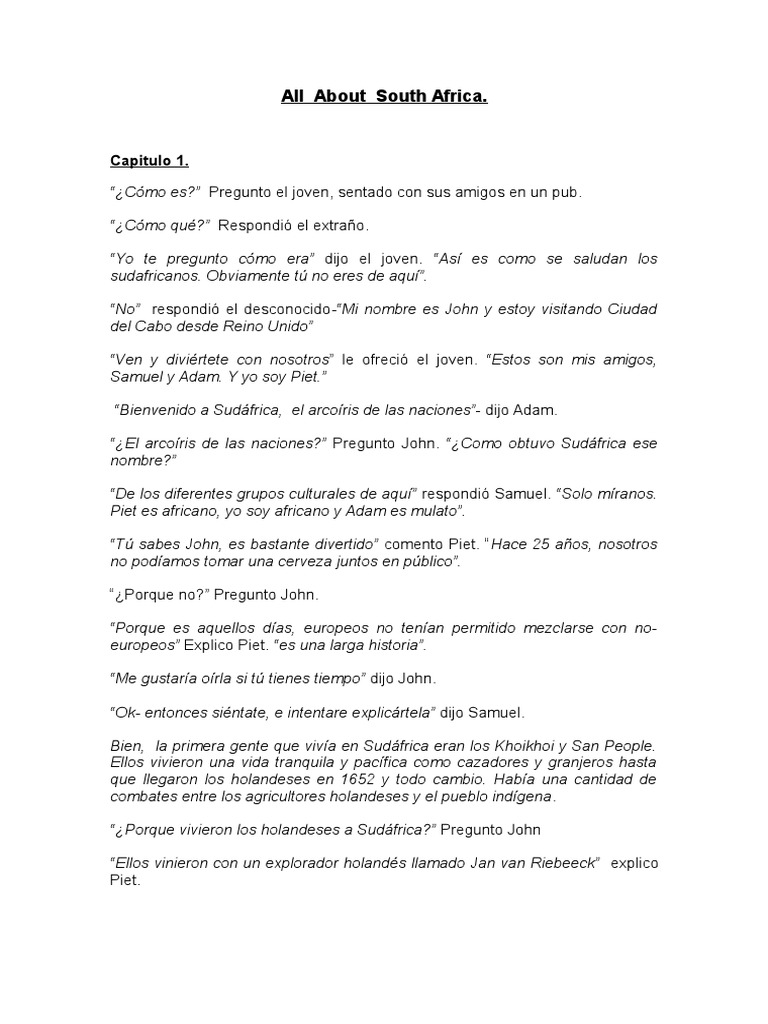 All About The Usa Resumen Por Capitulos All About South África - Traducción | PDF | Sudáfrica | Asociación de Futbol