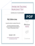 Teachscape Certificate