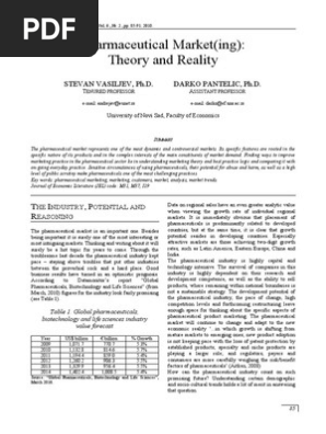 Pharmaceutical Market(ing):  Theory and Reality Pharmaceutical Market(ing):  Theory and Reality 