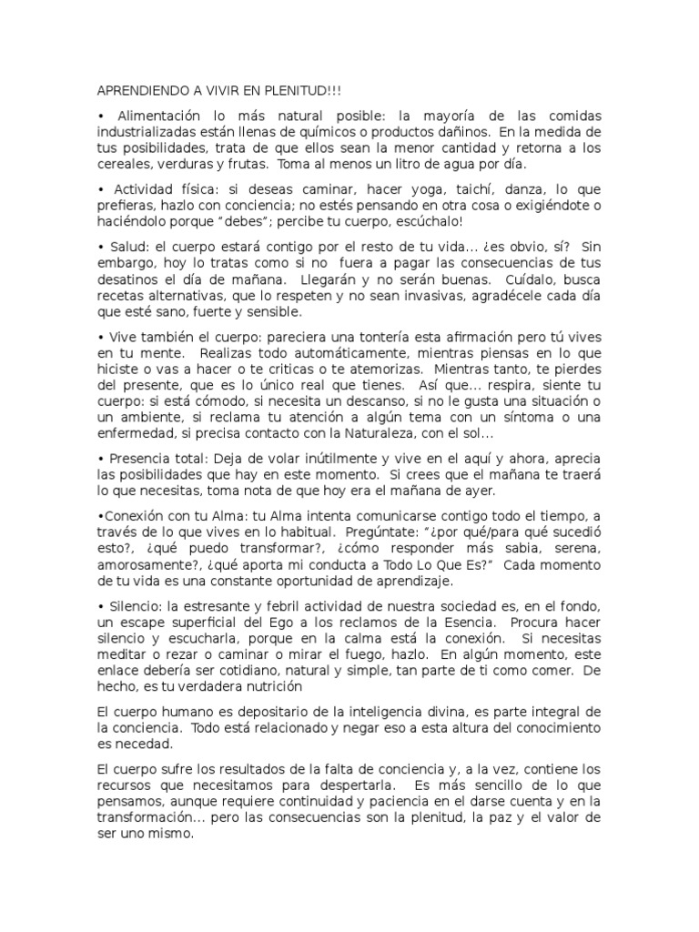 Claves para una Vida Plena y Consciente | PDF | Medicina | Salud y ...