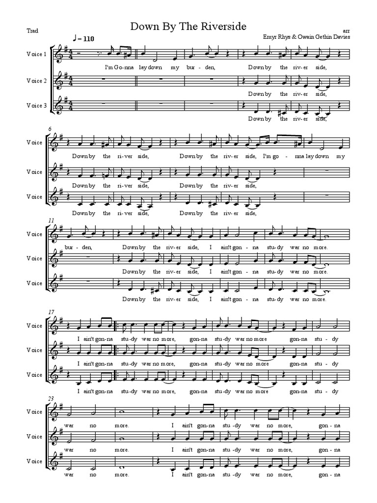 Down by the Riverside Lyrics | PDF | American Music Articles Needing ...
