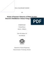 Study of Dynamic Behavior of Ethyl Acetate