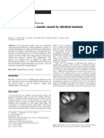 Case of megaloblastic anemia caused by intestinal taeniasis