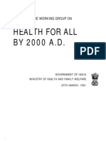 Working Group On Health For All Report 1981