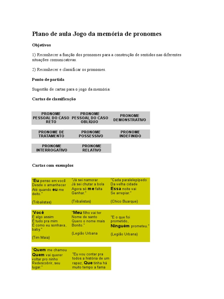 Leitura de palavras com Jogo da memória - Planos de aula - 1º ano - Língua  Portuguesa