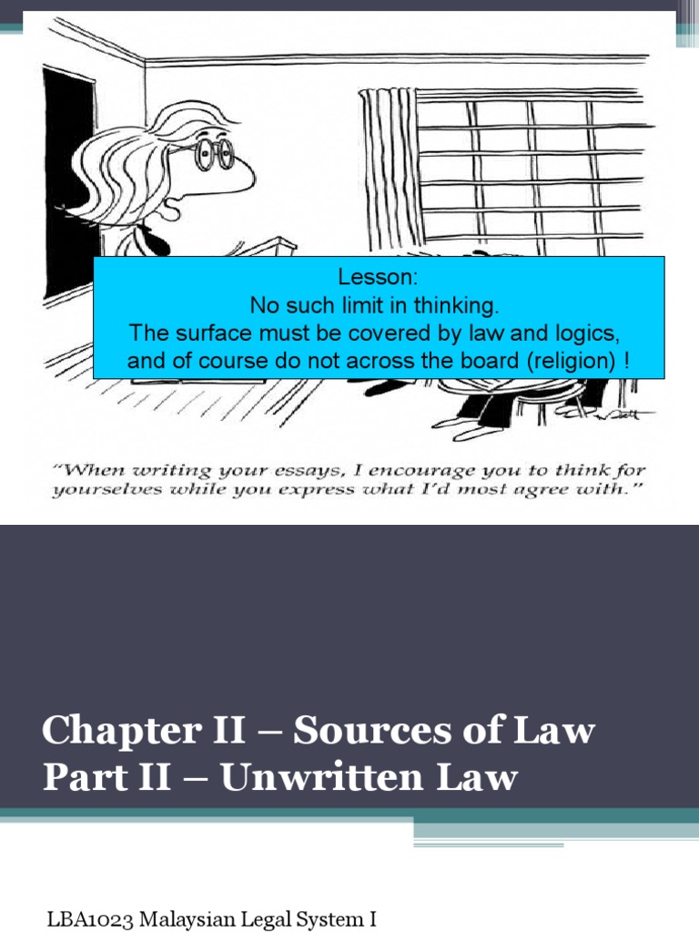 Chapter 2 Source of Law Part IIunwritten Law Equity (Law) Precedent