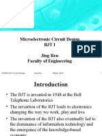 Microelectronic Circuit Design BJT I Jing Ren Faculty of Engineering