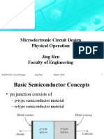 Microelectronic Circuit Design Physical Operation Jing Ren Faculty of Engineering