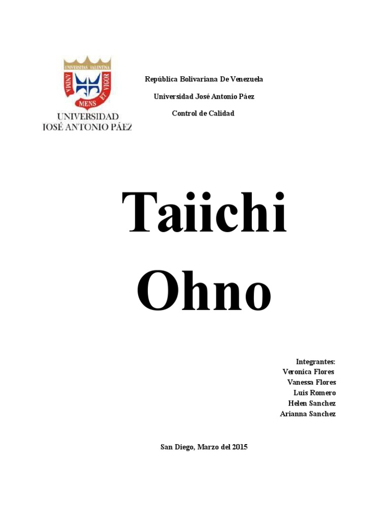 Taiichi Ohno Producción y fabricación Economías