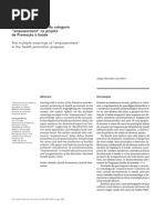 Os Multiplos Sentidos Da Categoria Empowerment No Projeto de Promocao Da Saude