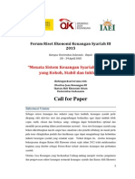 Call For Papers - Forum Riset Ekonomi Dan Keuangan Syariah 2015 PDF