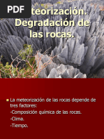 Meteorizacion: Degradacion de Las Rocas