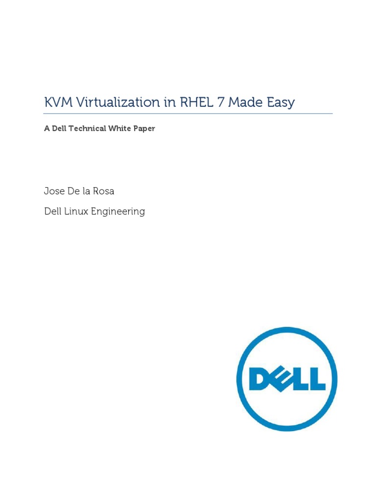 KVM Virtualization in RHEL 7 Made Easy | PDF | Virtual Machine ...