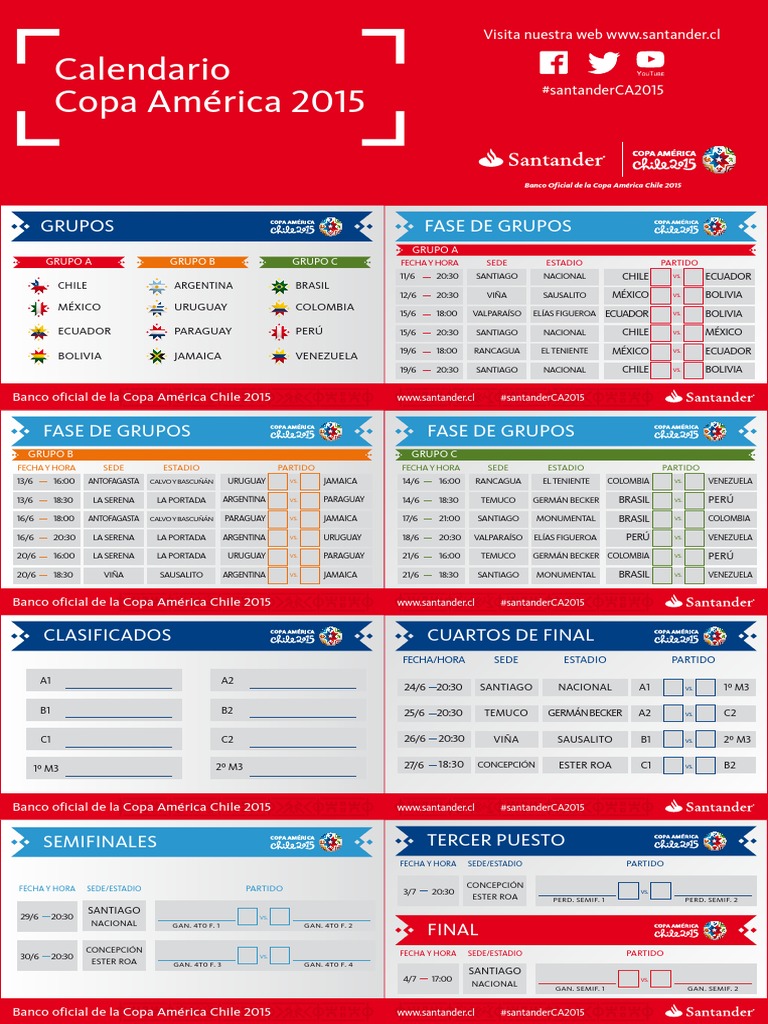 Fixture Copa America PDF