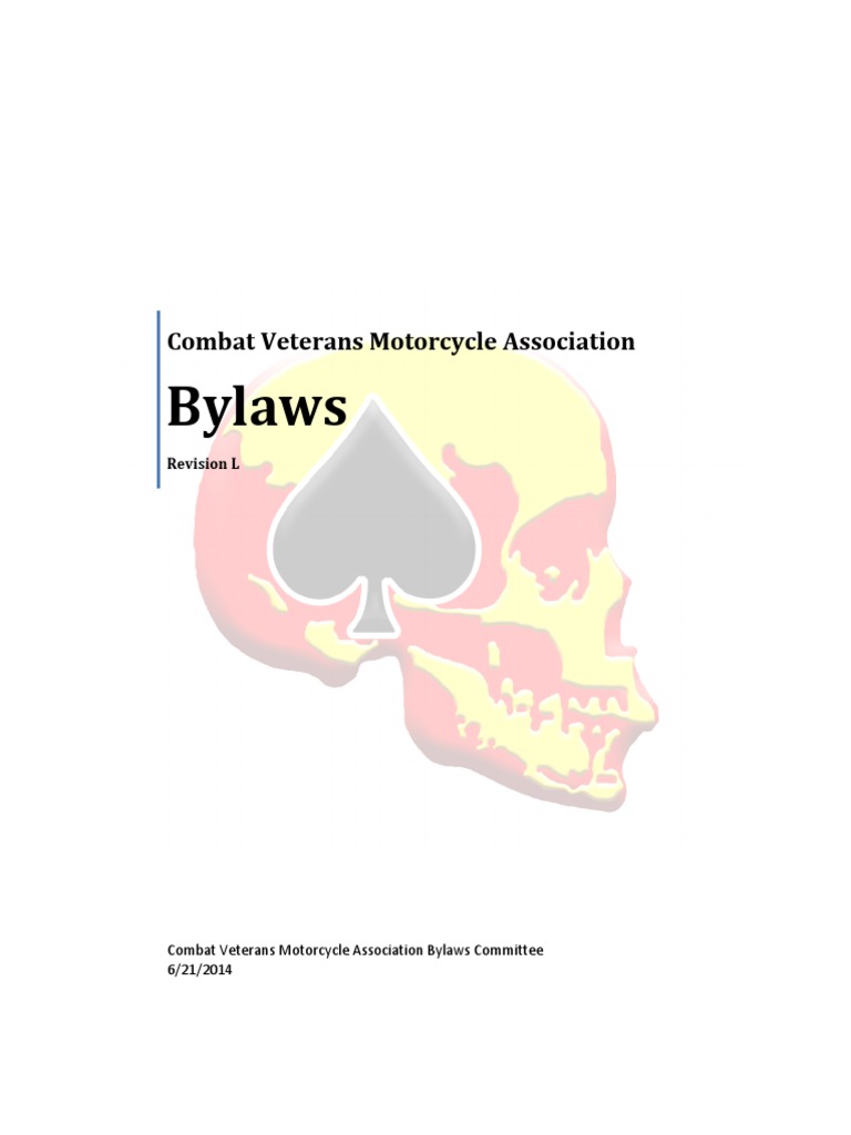 Bylaws Combat Veterans Motorcycle Association