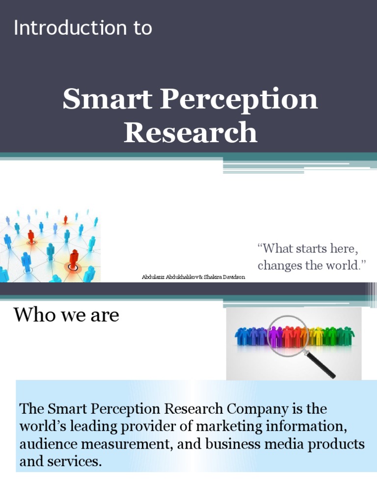 Smart Perception Research: Introduction To | PDF | Customer ...