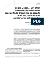 Es tönen die Lieder… Um olhar sobre o ensino de música nas escolas teuto-brasileiras da década de 1930 a partir de dois cancioneiros selecionados