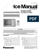 Split Type Airconditioner CS-C9DKD CU-C9DKD Service Manual
