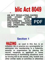 R.A. No. 8049 (Anti-Hazing Law)