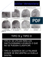 Clasificación de huellas dactilares según la Clave Dactilar Venezolana