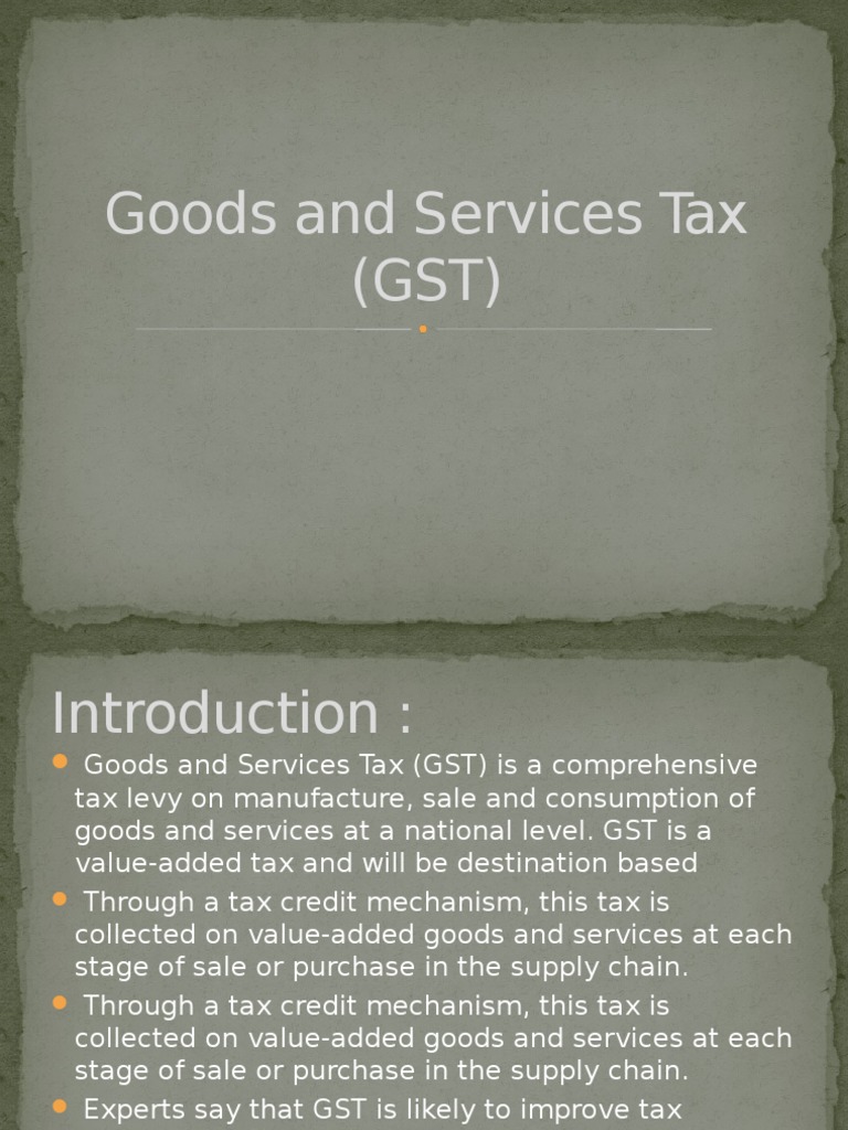 Understanding Goods and Services Tax (GST) | PDF | Value Added Tax | Taxes