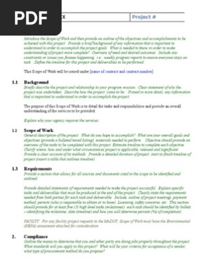 Sample Scope of Work