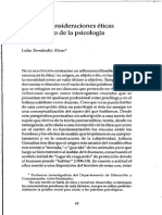Algunas Concideraciones Éticas en El Campo de La Psicología, Teritorios de La Ética, Lidia Fernandez