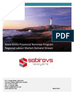 Nova Scotia Provincial Nominee Program Regional Labour Market Demand Stream