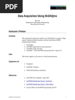 Data Acquisition Using Ni-Daqmx: Instructor'S Portion