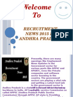 Recruitment News 2015 in Andhra Pradesh