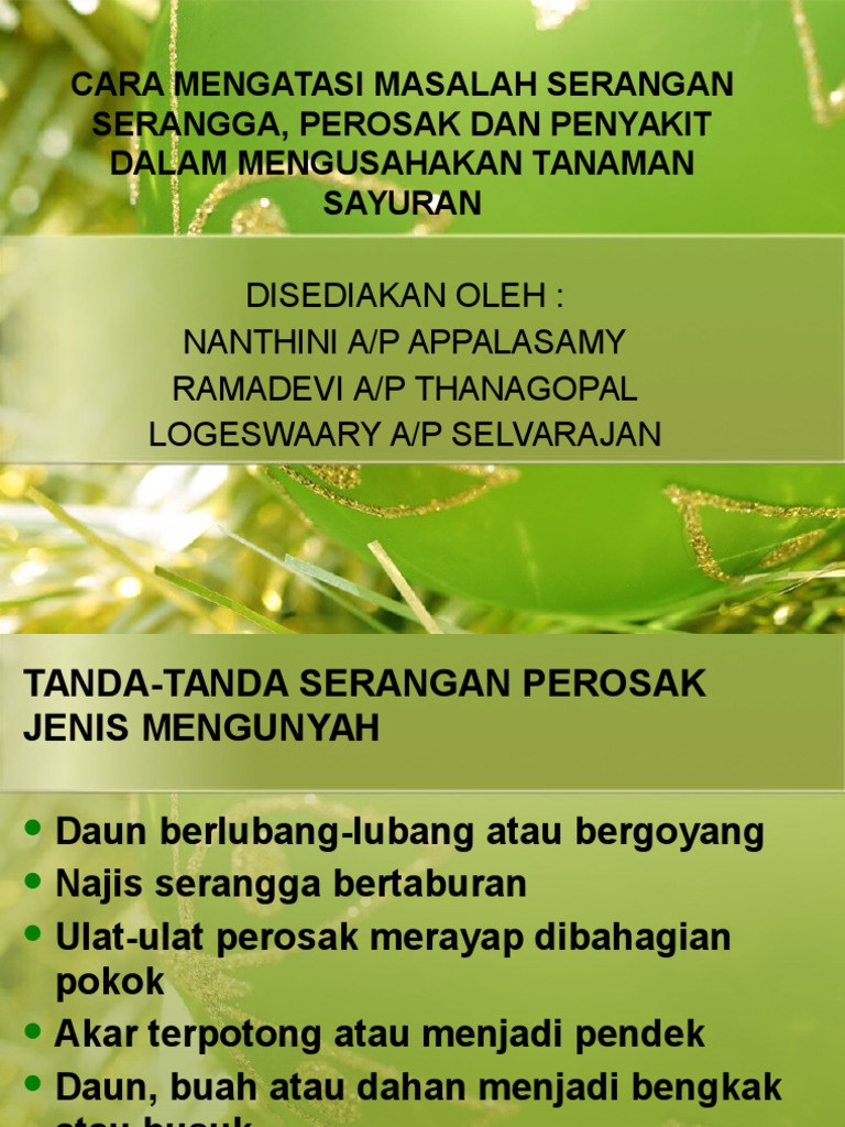 Cara Mengatasi Masalah Serangan Serangga Perosak Dan Pdf