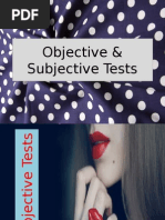 Objective & Subjective Tests (Cha)