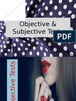 Objective vs Subjective Tests