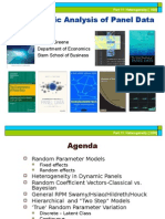 Econometric Analysis of Panel Data: William Greene Department of Economics Stern School of Business