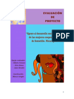 EVALUACIÓN EXTERNA DEL PROYECTO: "Apoyo Al Desarrollo Socio-Económico de Las Mujeres Cooperativistas de Somotillo. Nicaragua"