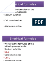 Empirical Formulae